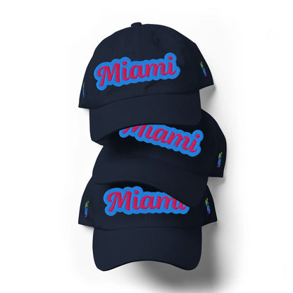 "Miami" Stylish Embroidered Trendy Cotton Dad Hat