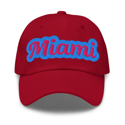 "Miami" Stylish Embroidered Trendy Cotton Dad Hat