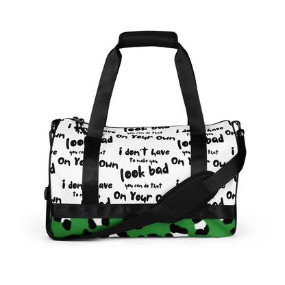 "Unbothered" All-over print gym bag