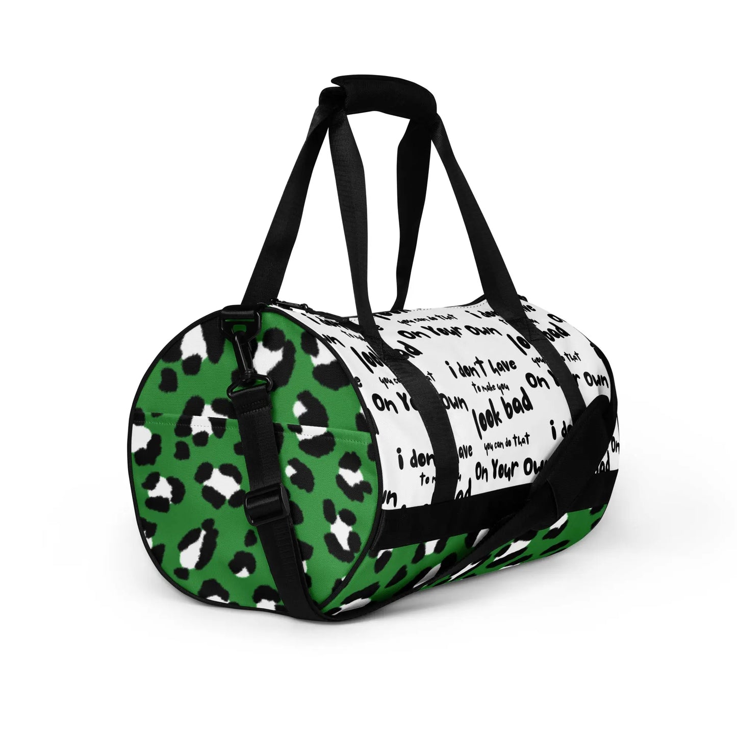 "Unbothered" All-over print gym bag