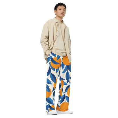 All-Over Print Wide-Leg Pants