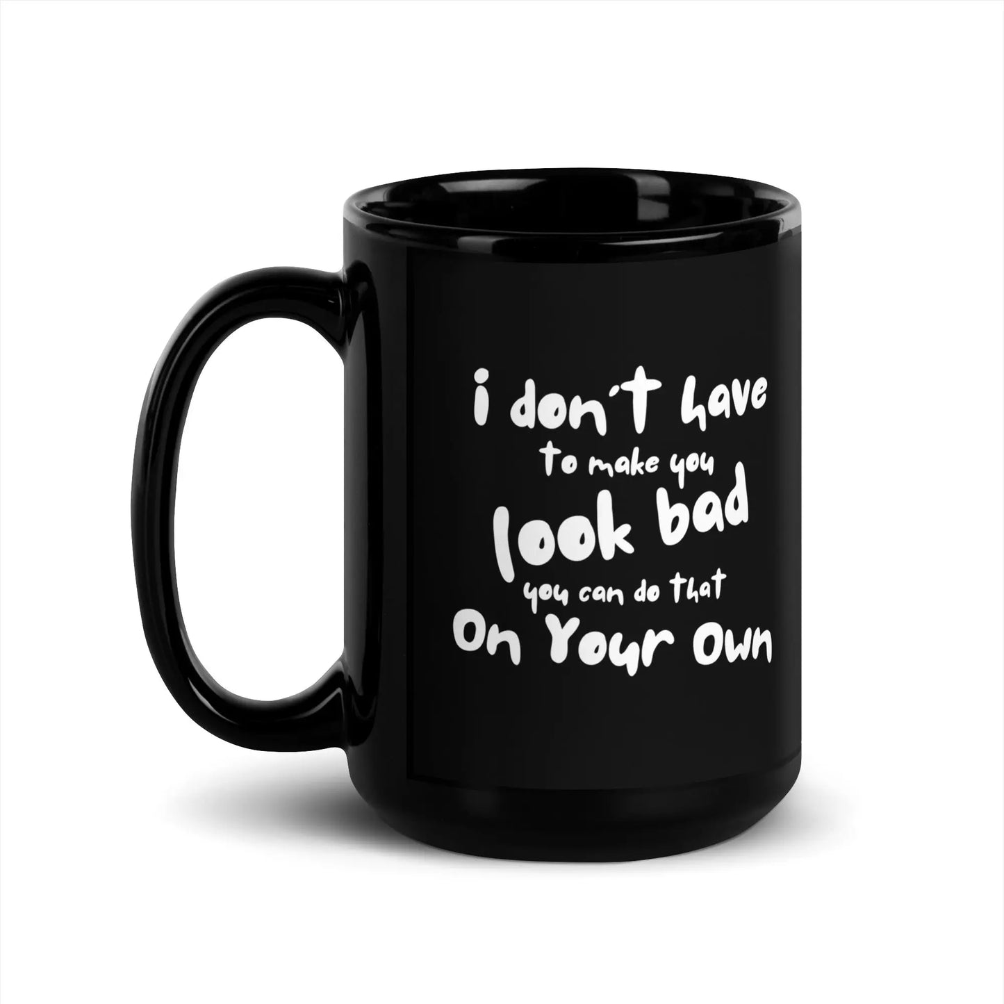 The Unbothered Black Glossy Mug