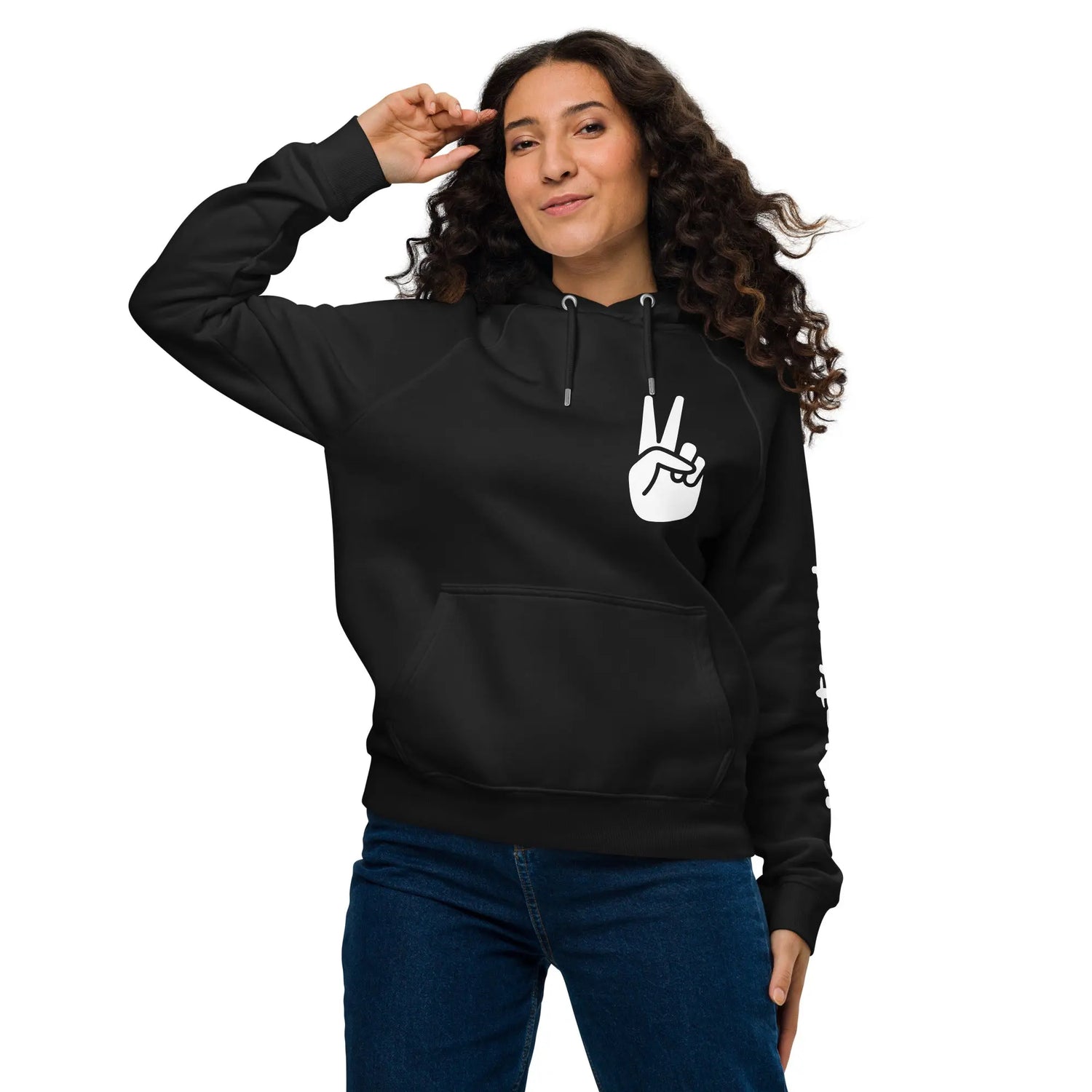 The Unbothered Unisex eco raglan hoodie