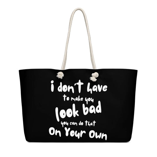 The "Unbothered" Oversized Weekender Bag